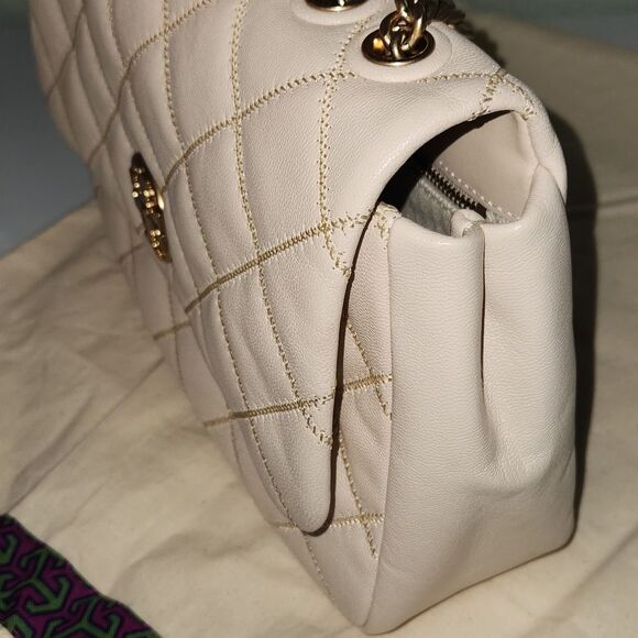 New! Tory Burch Willa Convertible Shoulder Bag In Brie - Picture 8 of 11